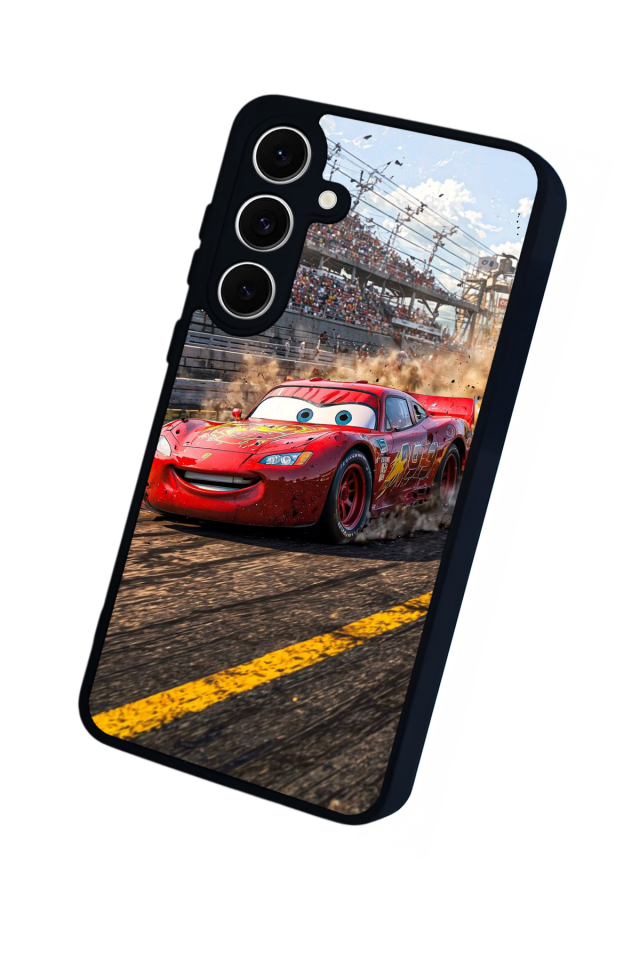 Samsung Galaxy S24 FE Uyumlu Şimsek McQueen Tasarımlı Glossy Premium Kılıf