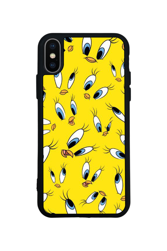 iPhone X/ XS Uyumlu Tweety Tasarımlı Glossy Premium Kılıf
