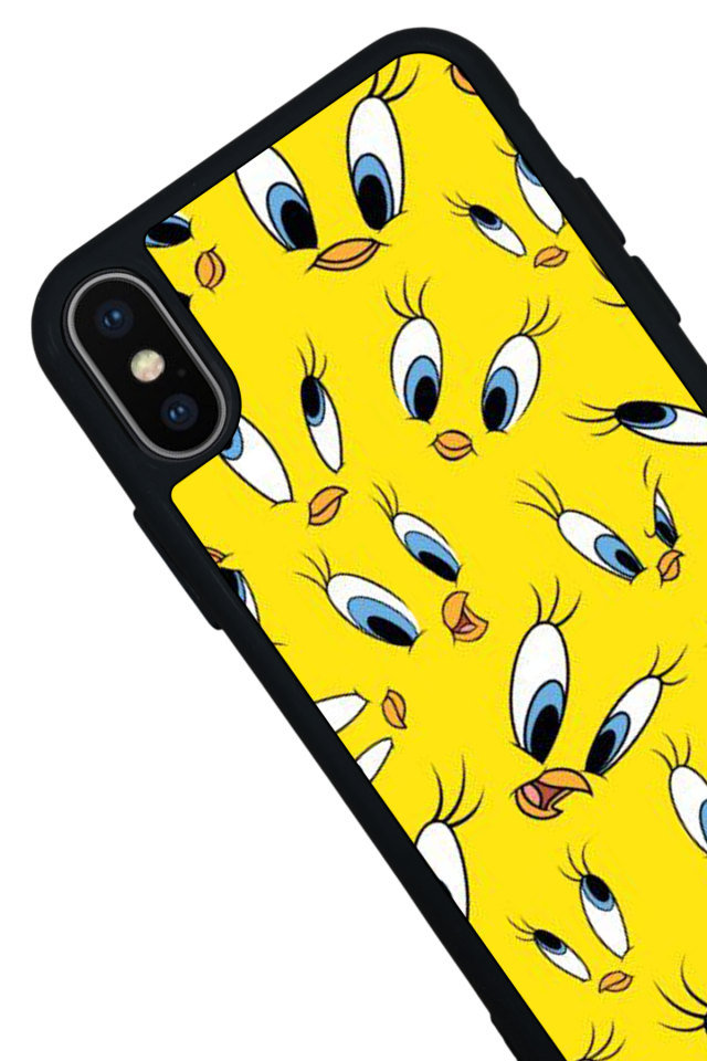 iPhone X/ XS Uyumlu Tweety Tasarımlı Glossy Premium Kılıf