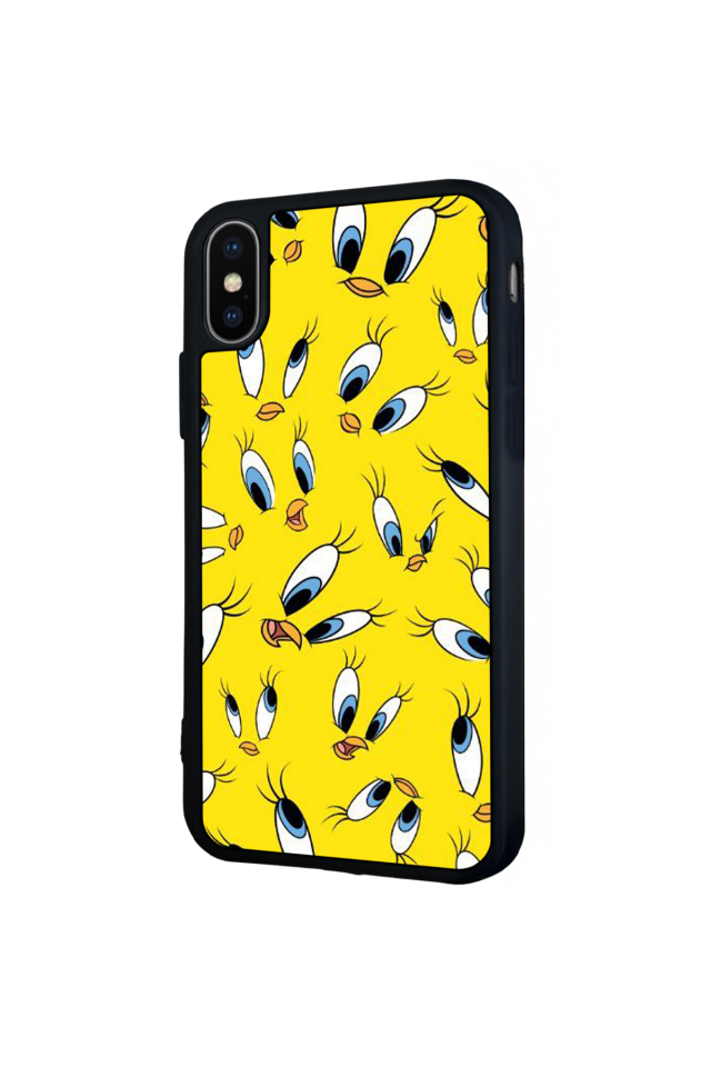 iPhone X/ XS Uyumlu Tweety Tasarımlı Glossy Premium Kılıf