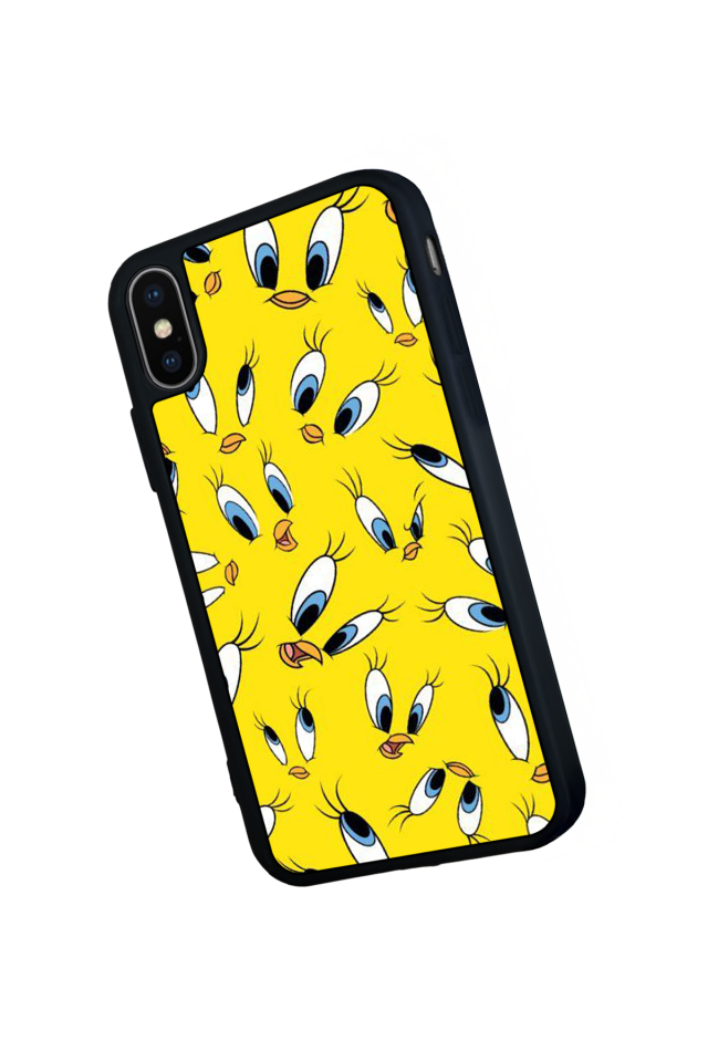 iPhone X/ XS Uyumlu Tweety Tasarımlı Glossy Premium Kılıf