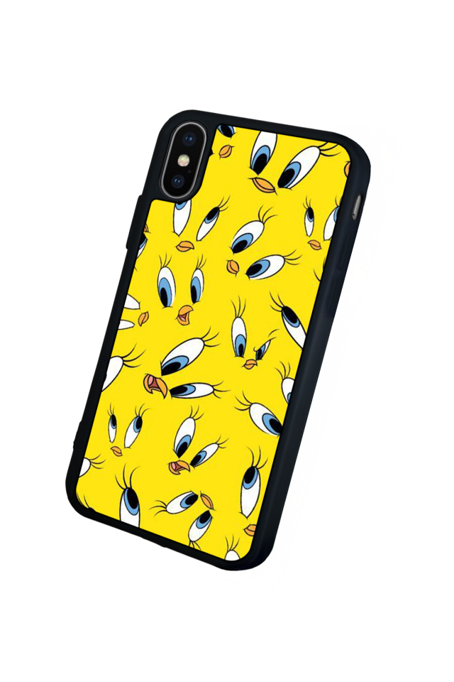 iPhone X/ XS Uyumlu Tweety Tasarımlı Glossy Premium Kılıf