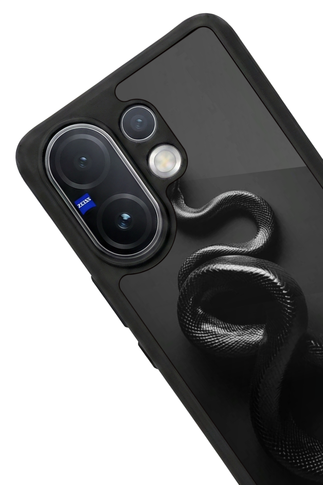 Vivo V60 Uyumlu Yılan Tasarımlı Glossy Premium Kılıf