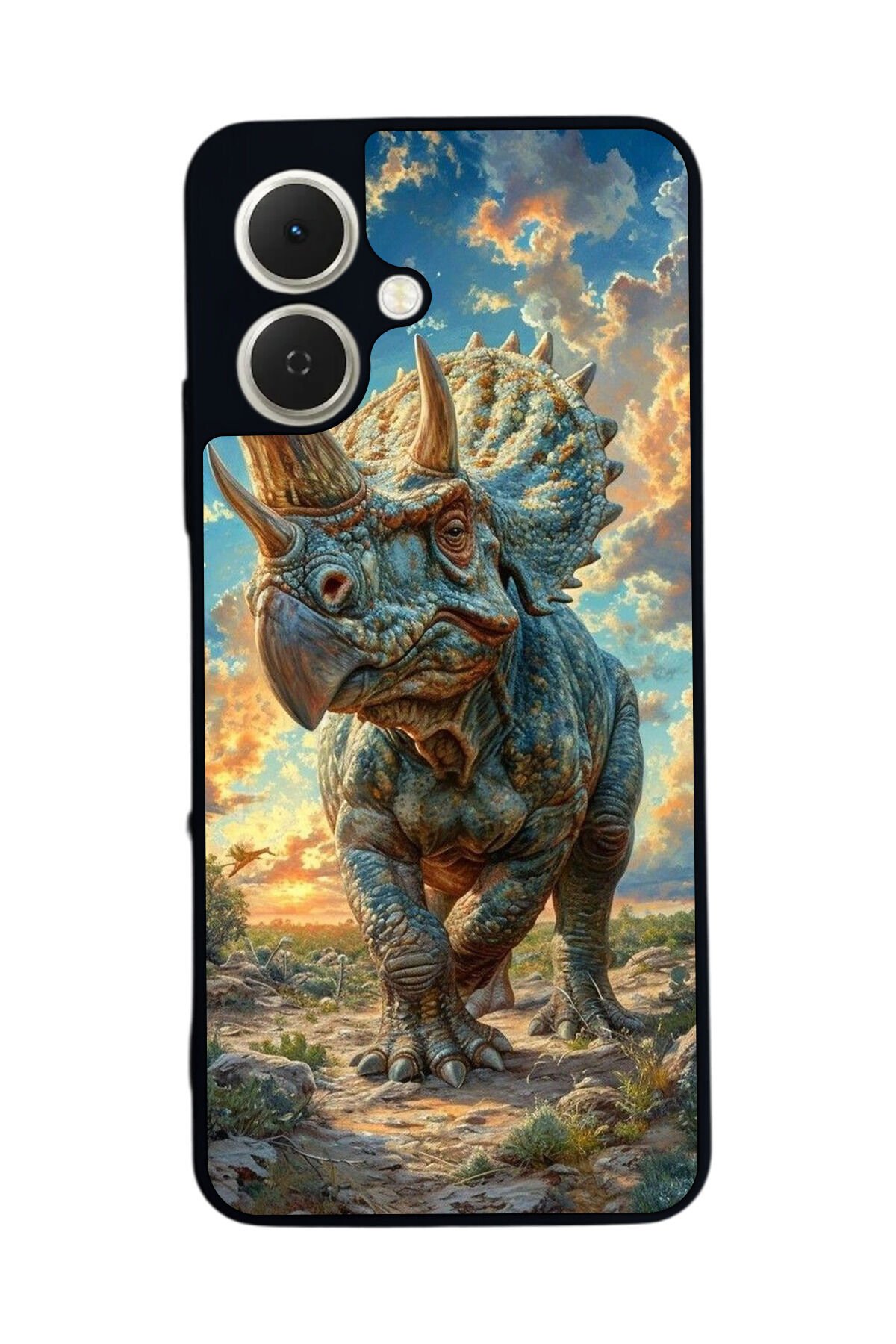 Tecno Spark GO 2 Uyumlu Dinazor Tasarımlı Glossy Premium Kılıf
