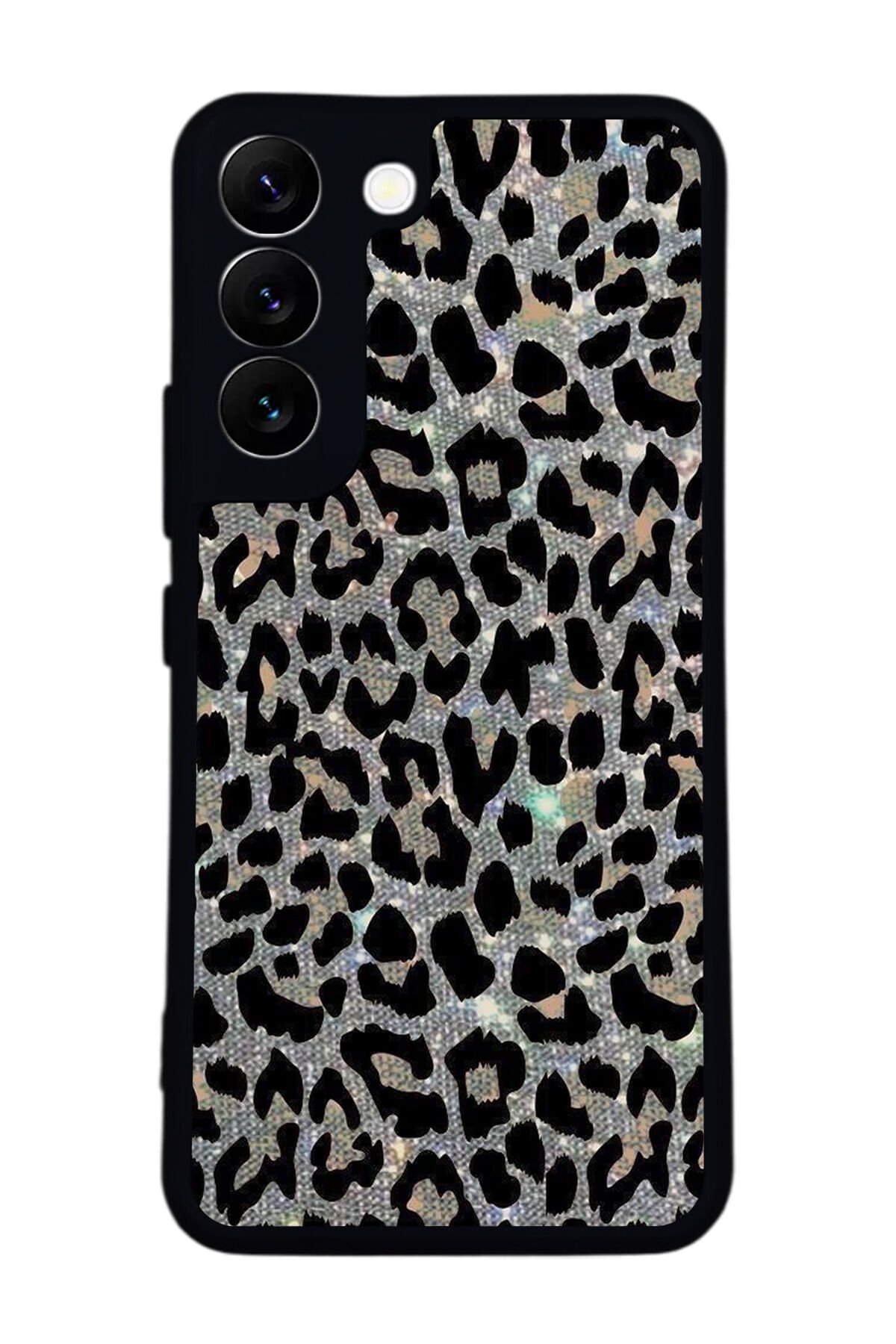 Samsung Galaxy S22 Uyumlu Hologram Leopar Tasarımlı Glossy Premium Kılıf