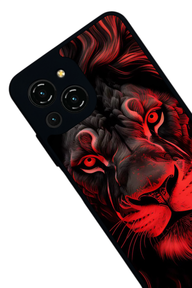 Reeder S23 Pro Max Uyumlu Aslan Tasarımlı Glossy Premium Kılıf