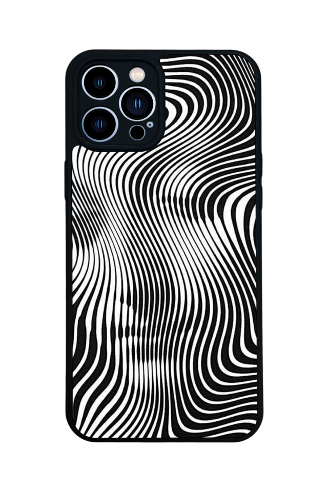 iPhone 13 Pro Max Uyumlu Çizgi Sanatı Tasarımlı Glossy Premium Kılıf