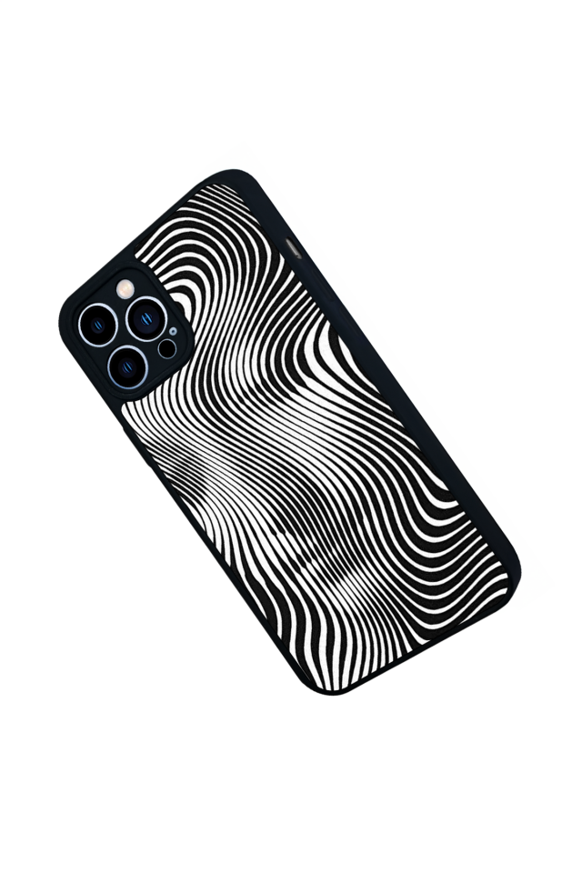 iPhone 13 Pro Max Uyumlu Çizgi Sanatı Tasarımlı Glossy Premium Kılıf