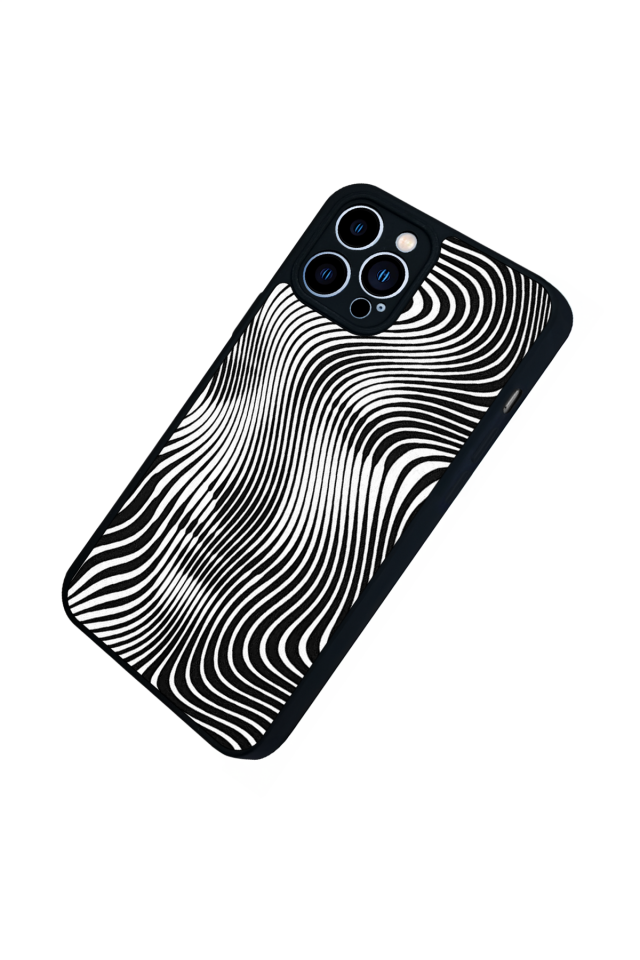 iPhone 13 Pro Max Uyumlu Çizgi Sanatı Tasarımlı Glossy Premium Kılıf