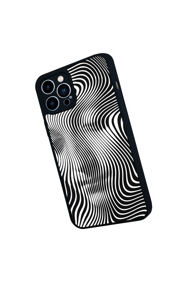 iPhone 13 Pro Max Uyumlu Çizgi Sanatı Tasarımlı Glossy Premium Kılıf
