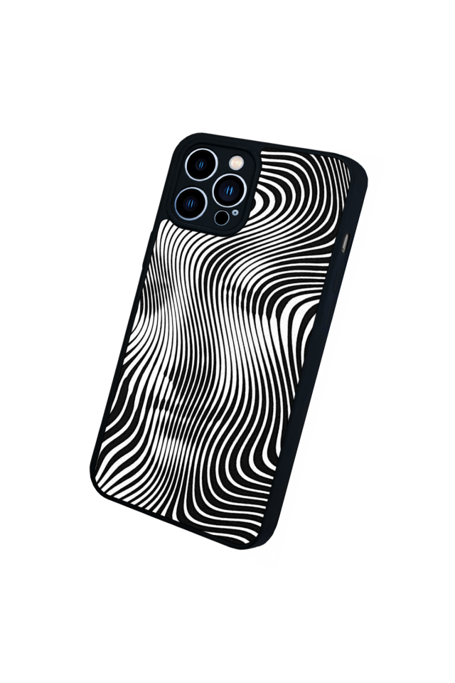 iPhone 13 Pro Max Uyumlu Çizgi Sanatı Tasarımlı Glossy Premium Kılıf