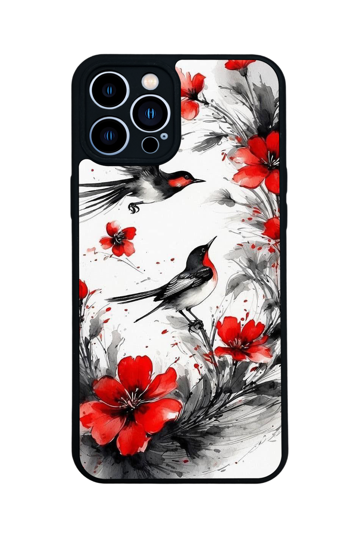 iPhone 12 Pro Max Uyumlu Floral Tasarımlı Glossy Premium Kılıf