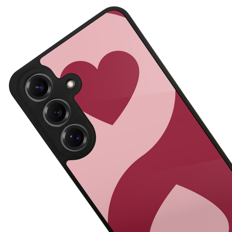Samsung Galaxy S25 Uyumlu Kalp Love Tasarımlı Glossy Premium Kılıf