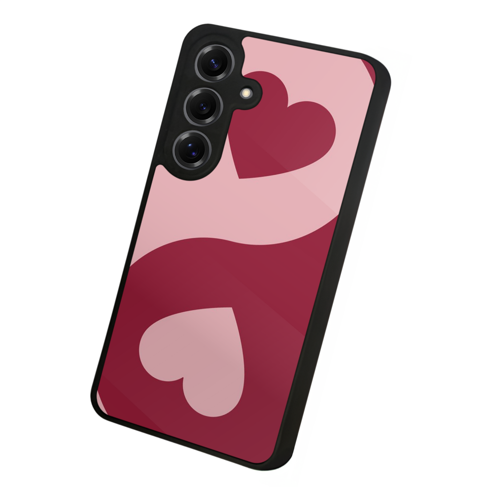Samsung Galaxy S25 Uyumlu Kalp Love Tasarımlı Glossy Premium Kılıf