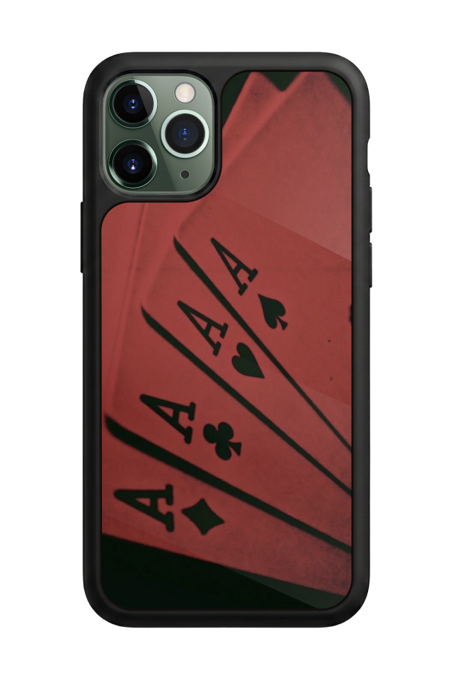 iPhone 11 Pro Uyumlu Kart Tasarımlı Glossy Premium Kılıf