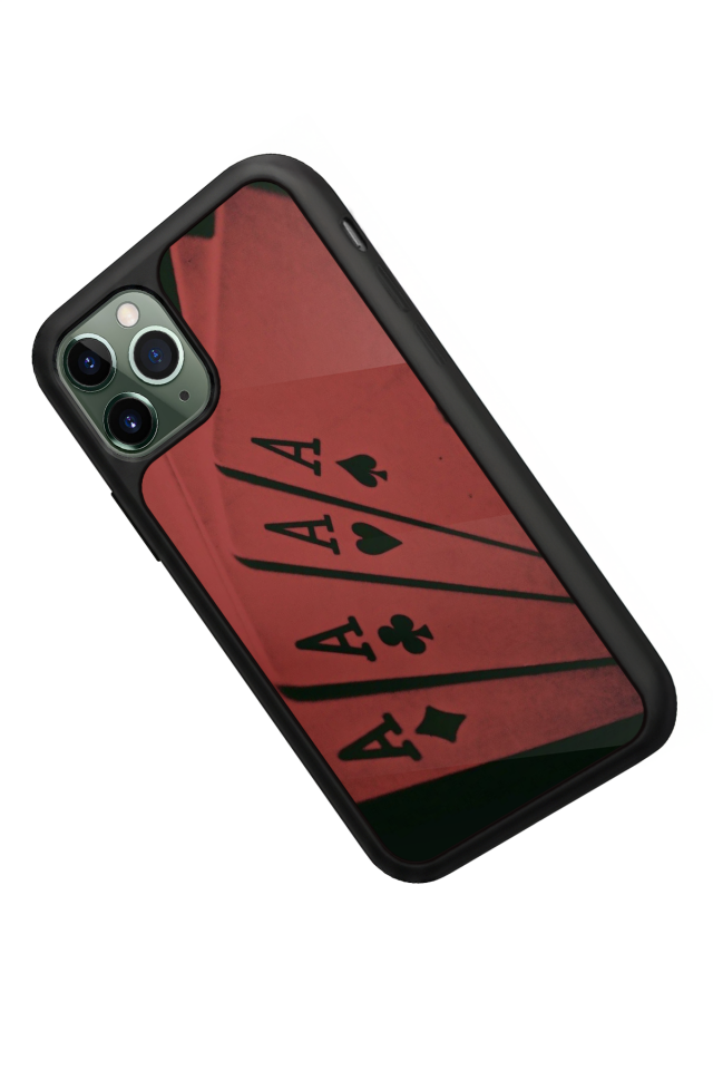 iPhone 11 Pro Uyumlu Kart Tasarımlı Glossy Premium Kılıf