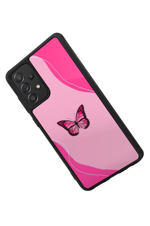 Samsung Galaxy A72 Uyumlu Kelebek Tasarımlı Glossy Premium Kılıf