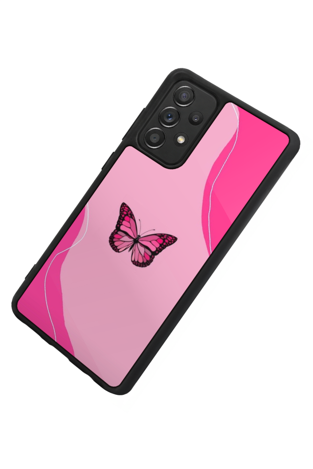 Samsung Galaxy A72 Uyumlu Kelebek Tasarımlı Glossy Premium Kılıf