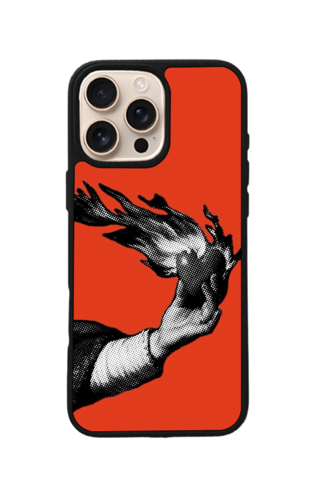 iPhone 14 Pro Uyumlu Kirmizi Tasarımlı Glossy Premium Kılıf