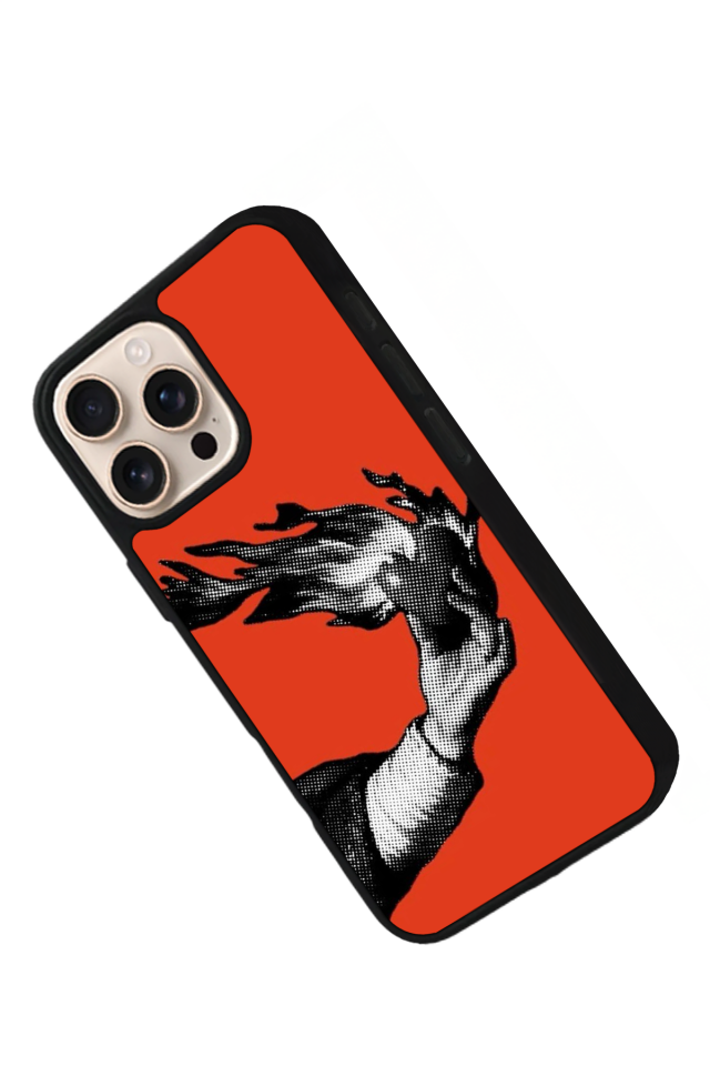 iPhone 14 Pro Uyumlu Kirmizi Tasarımlı Glossy Premium Kılıf