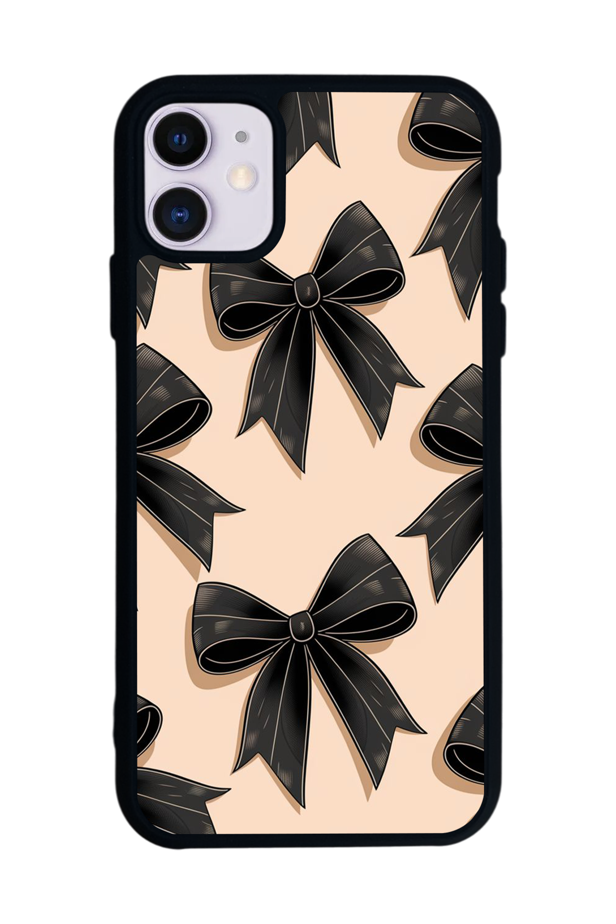 iPhone 11 Uyumlu Kurdele Tasarımlı Glossy Premium Kılıf