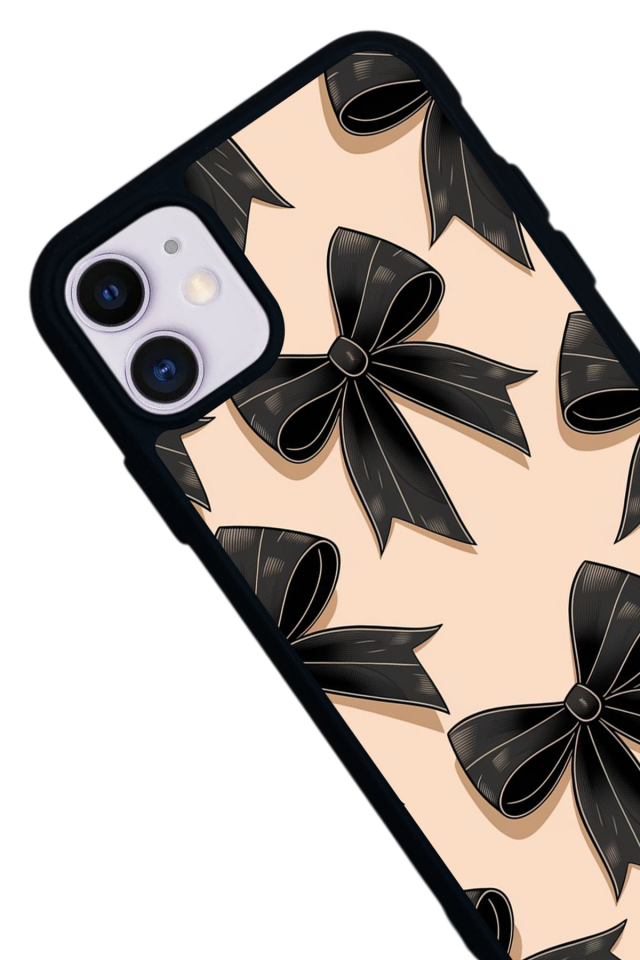 iPhone 11 Uyumlu Kurdele Tasarımlı Glossy Premium Kılıf
