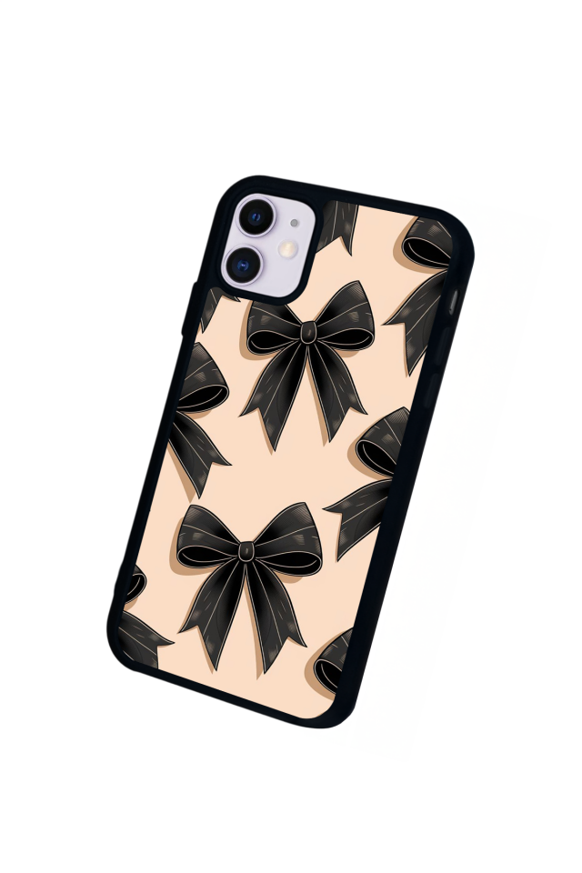 iPhone 11 Uyumlu Kurdele Tasarımlı Glossy Premium Kılıf