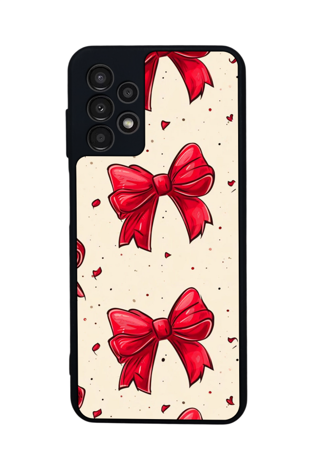 Samsung Galaxy A13 Uyumlu Kurdele Tasarımlı Glossy Premium Kılıf