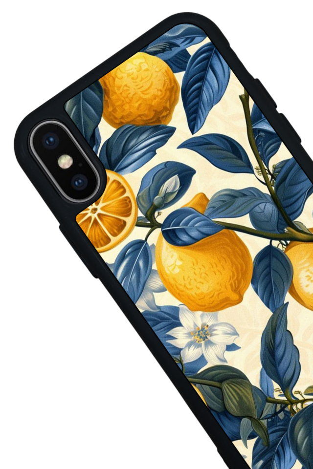 iPhone XS Max Uyumlu Limon Tasarımlı Glossy Premium Kılıf