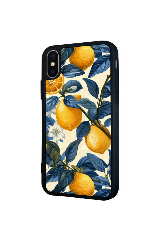 iPhone XS Max Uyumlu Limon Tasarımlı Glossy Premium Kılıf
