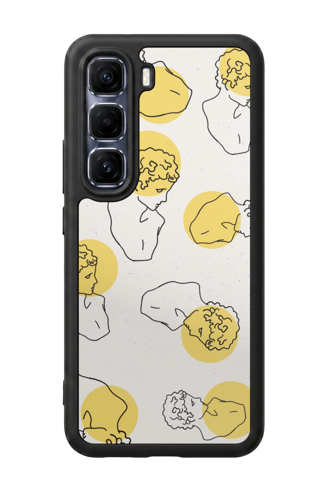 Infinix Hot 60 Pro Plus Uyumlu Line Art Tasarımlı Glossy Premium Kılıf