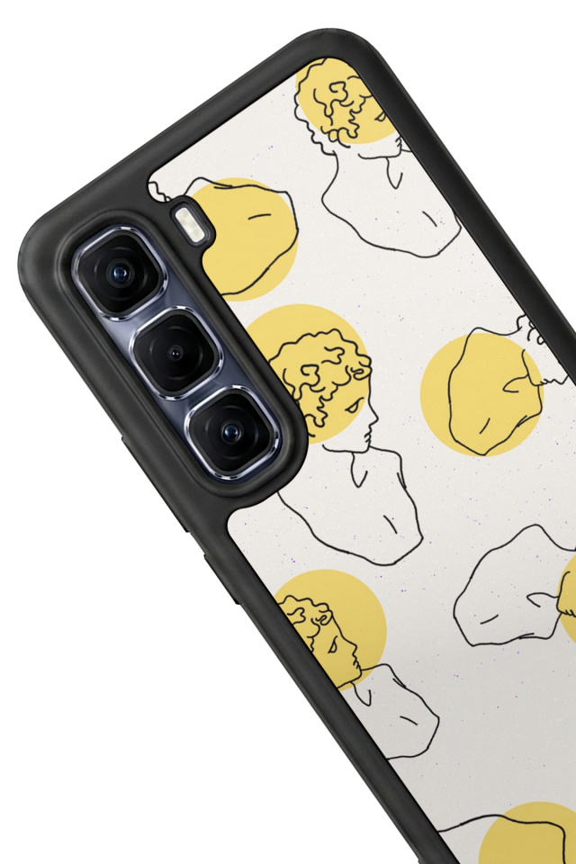 Infinix Hot 60 Pro Plus Uyumlu Line Art Tasarımlı Glossy Premium Kılıf