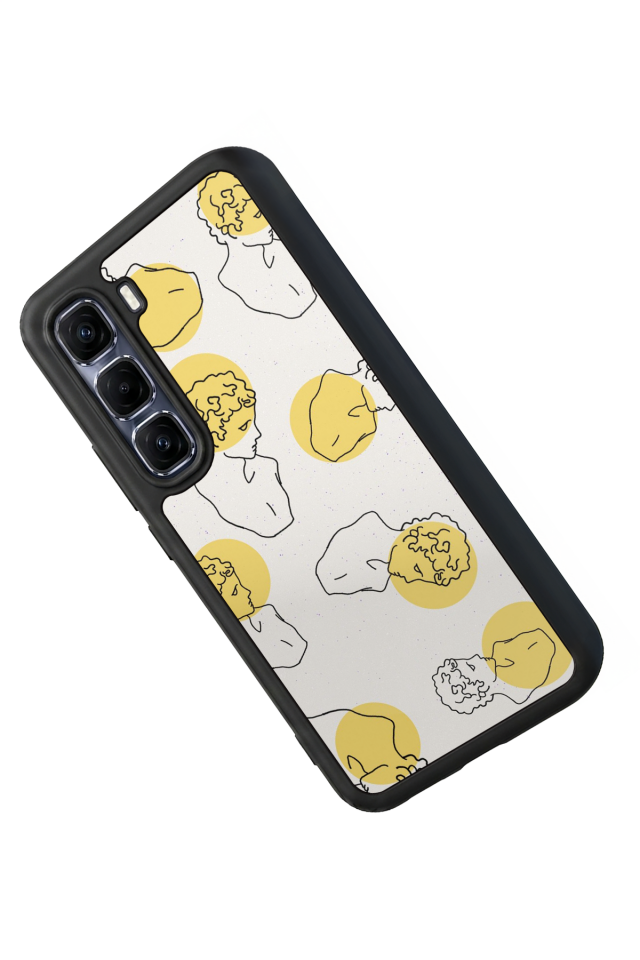 Infinix Hot 60 Pro Plus Uyumlu Line Art Tasarımlı Glossy Premium Kılıf