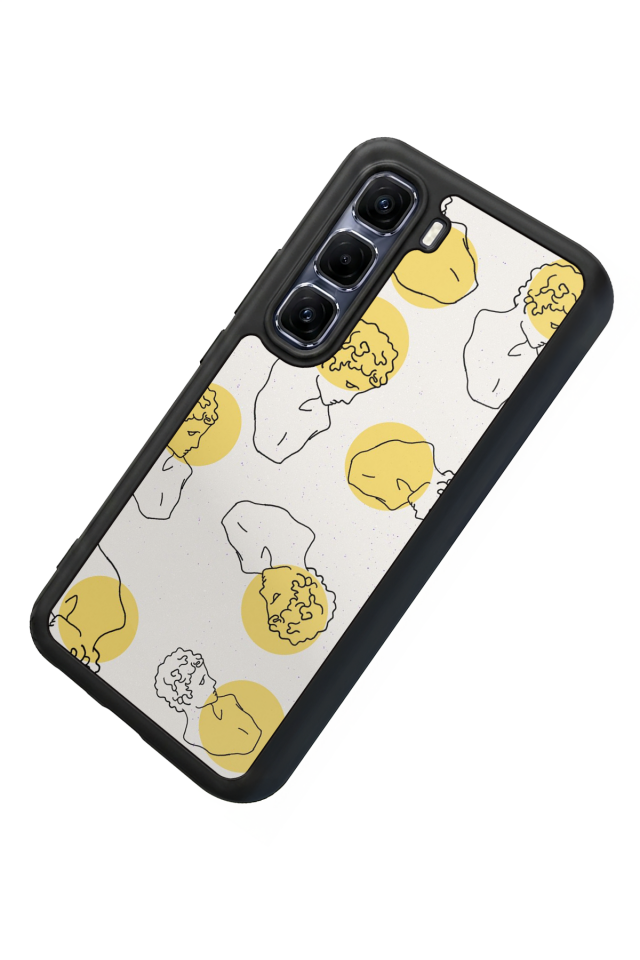 Infinix Hot 60 Pro Plus Uyumlu Line Art Tasarımlı Glossy Premium Kılıf