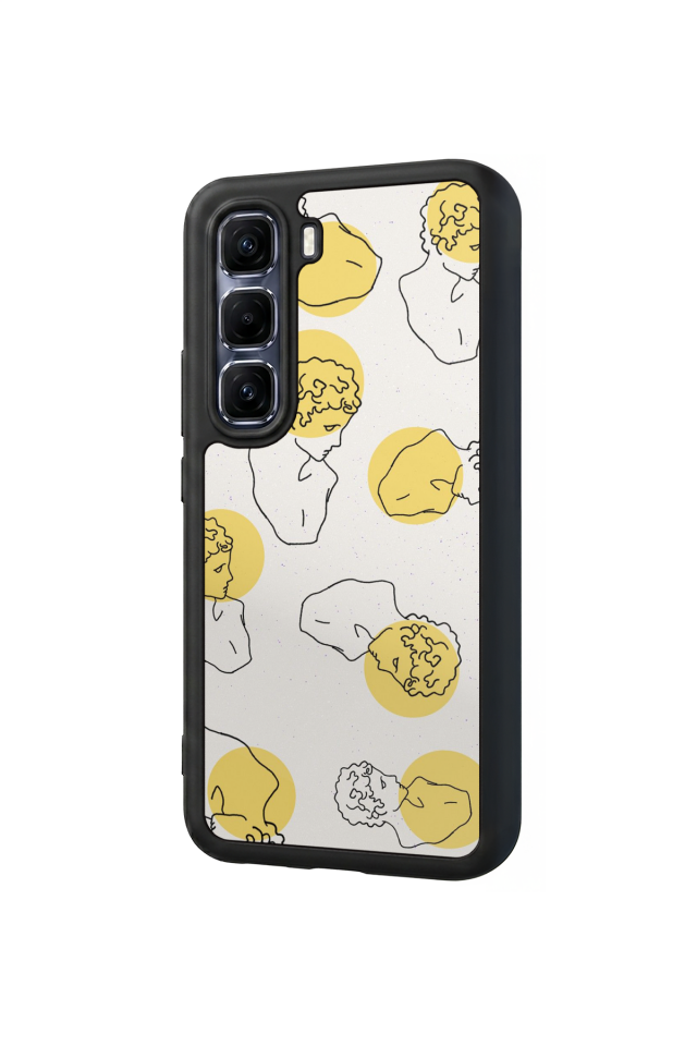 Infinix Hot 60 Pro Plus Uyumlu Line Art Tasarımlı Glossy Premium Kılıf