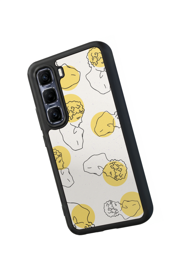 Infinix Hot 60 Pro Plus Uyumlu Line Art Tasarımlı Glossy Premium Kılıf
