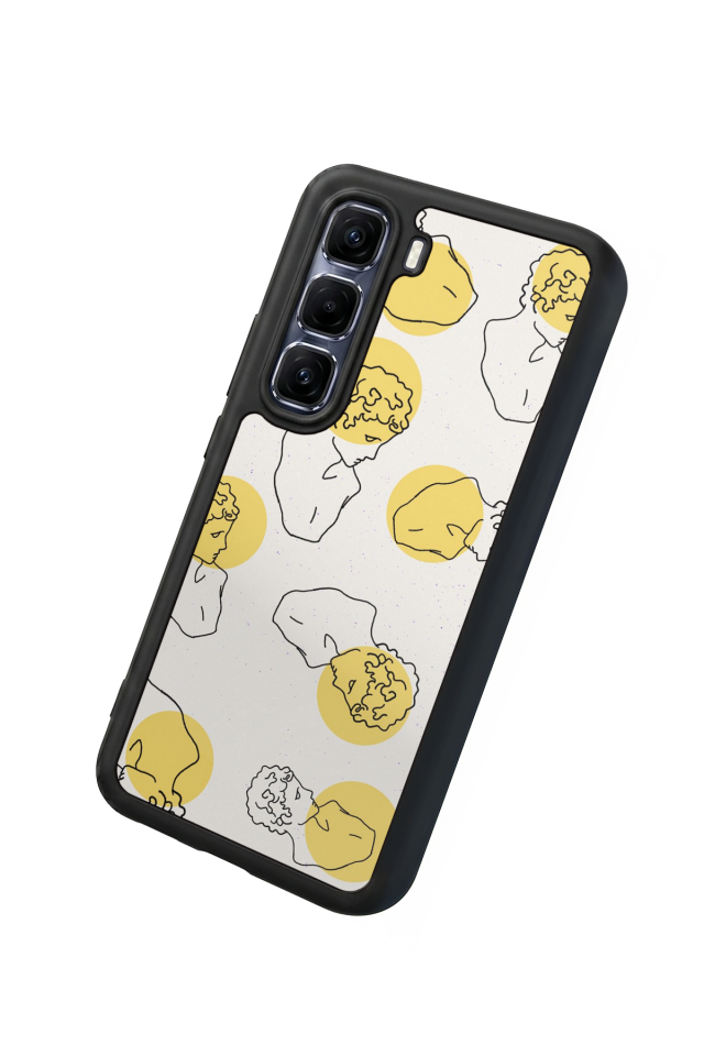 Infinix Hot 60 Pro Plus Uyumlu Line Art Tasarımlı Glossy Premium Kılıf