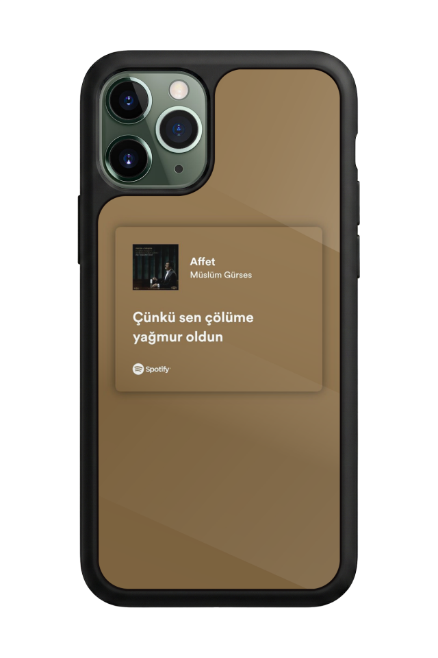 iPhone 11 Pro Max Uyumlu Sarki Sozleri Tasarımlı Glossy Premium Kılıf