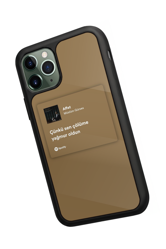 iPhone 11 Pro Max Uyumlu Sarki Sozleri Tasarımlı Glossy Premium Kılıf