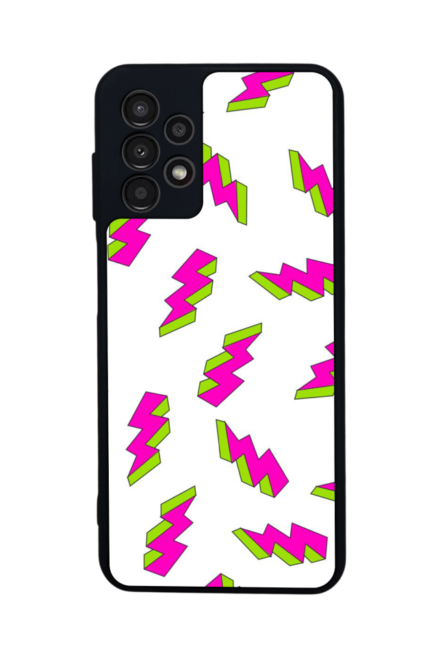Samsung Galaxy A23 Uyumlu Simsek Tasarımlı Glossy Premium Kılıf