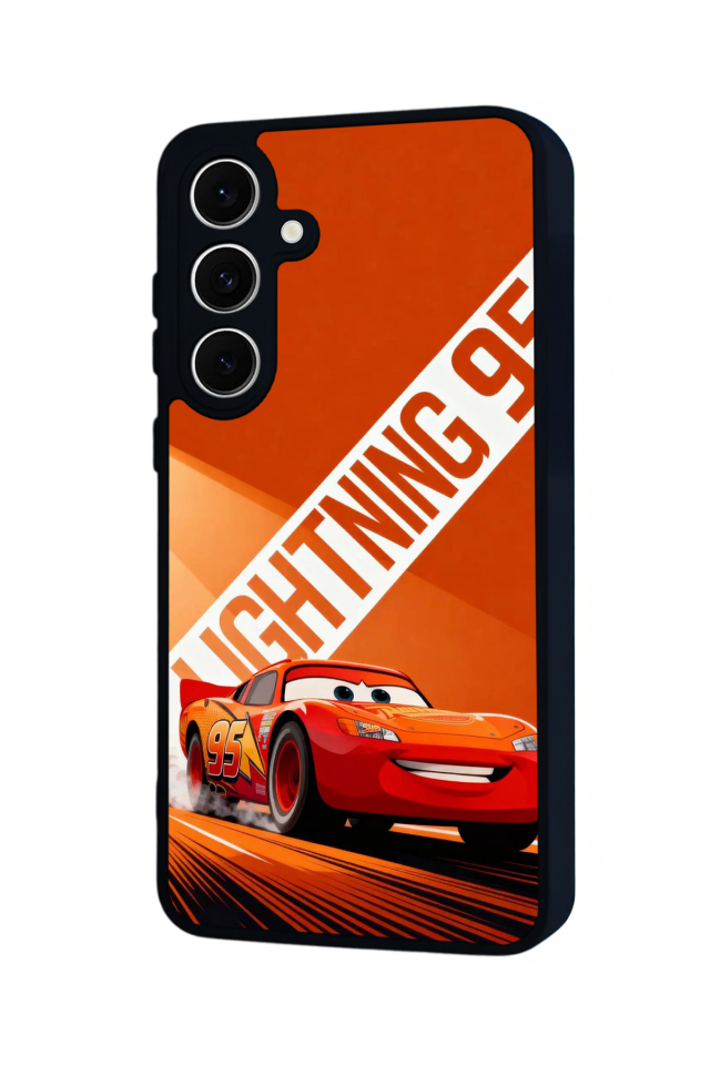 Samsung Galaxy S24 FE Uyumlu Şimsek McQueen Tasarımlı Glossy Premium Kılıf