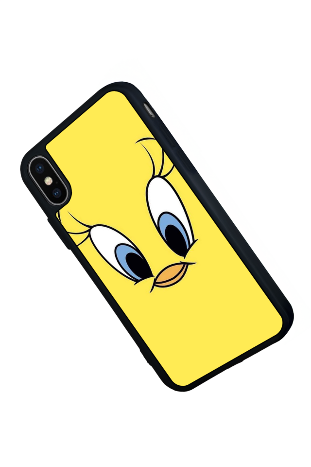 iPhone X/ XS Uyumlu Tweety Tasarımlı Glossy Premium Kılıf