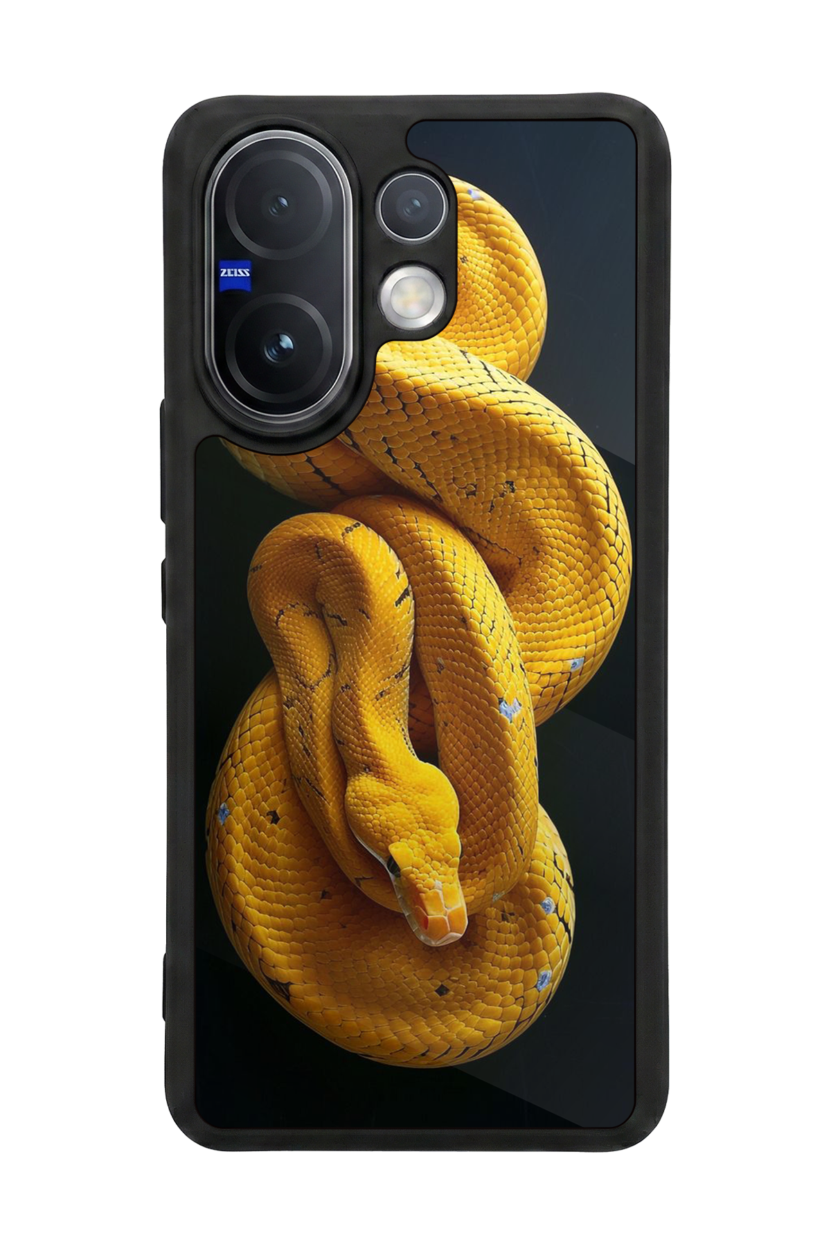 Vivo V60 Uyumlu Yılan Tasarımlı Glossy Premium Kılıf