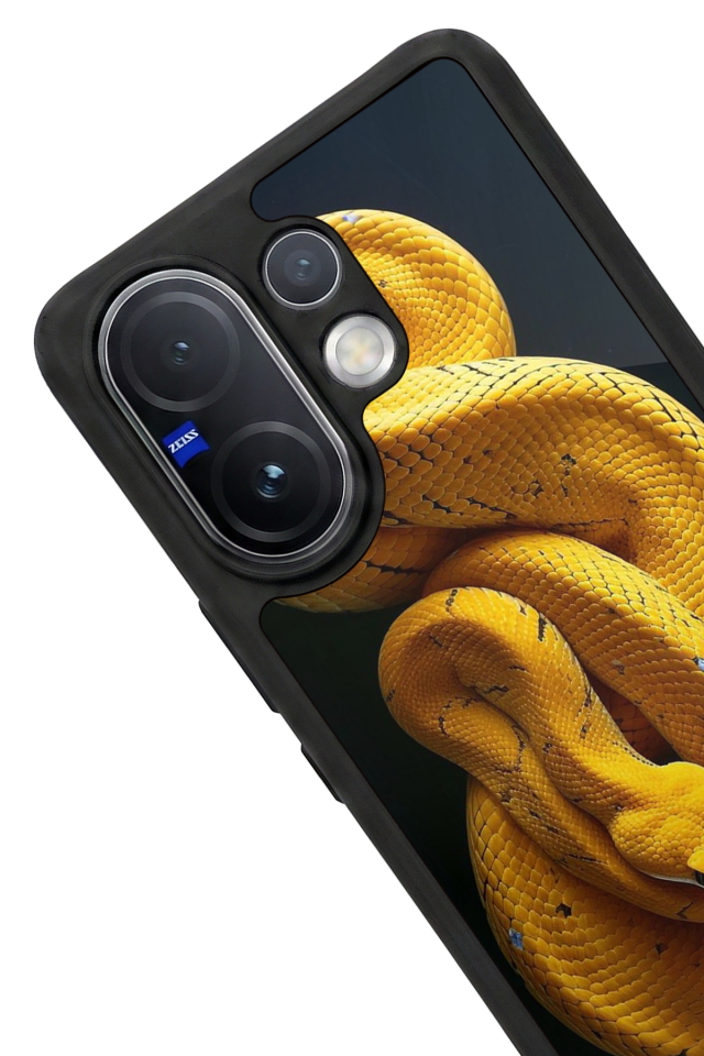 Vivo V60 Uyumlu Yılan Tasarımlı Glossy Premium Kılıf