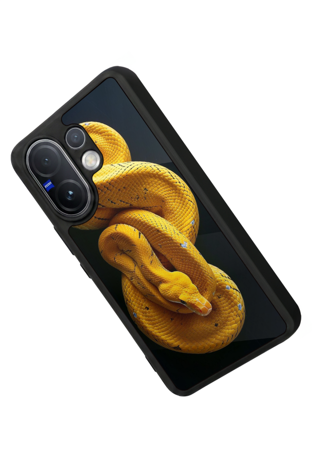 Vivo V60 Uyumlu Yılan Tasarımlı Glossy Premium Kılıf