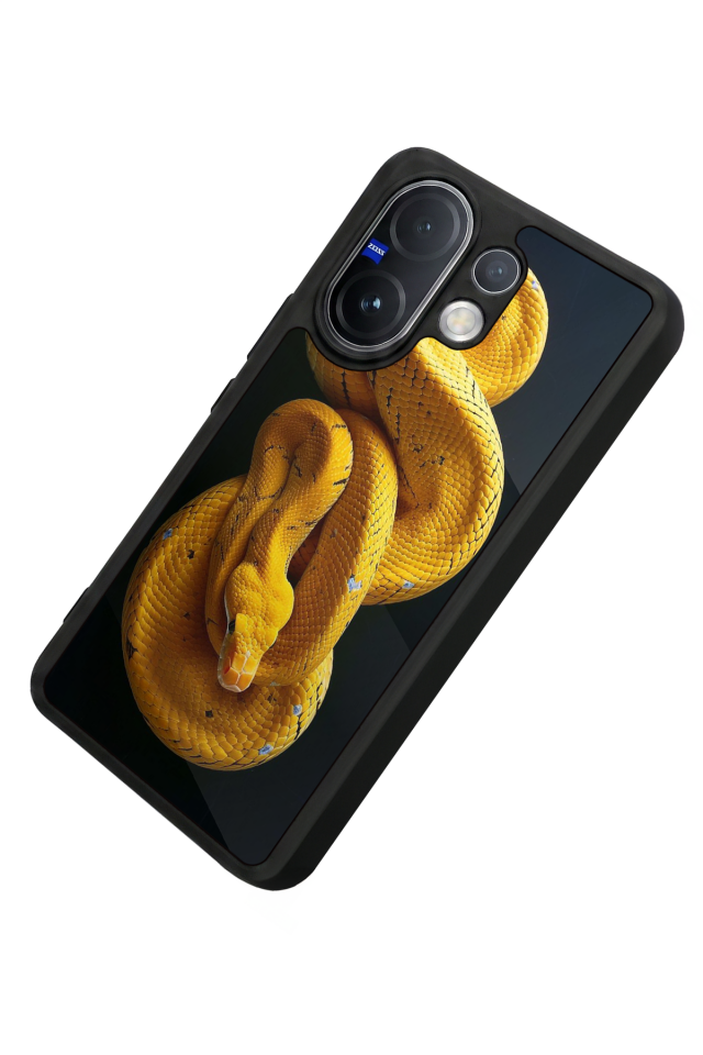 Vivo V60 Uyumlu Yılan Tasarımlı Glossy Premium Kılıf