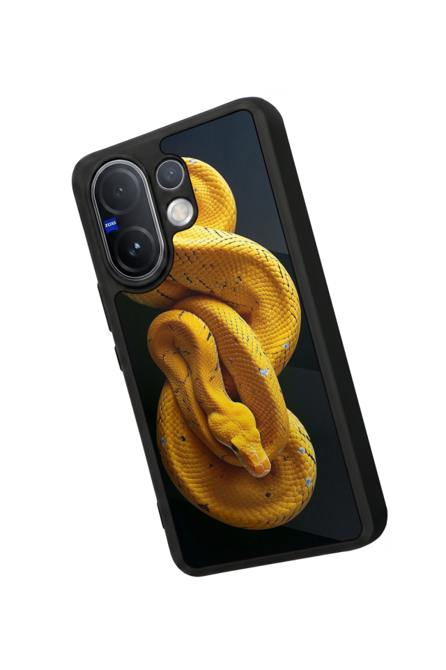 Vivo V60 Uyumlu Yılan Tasarımlı Glossy Premium Kılıf