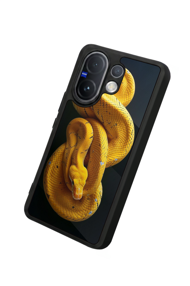 Vivo V60 Uyumlu Yılan Tasarımlı Glossy Premium Kılıf
