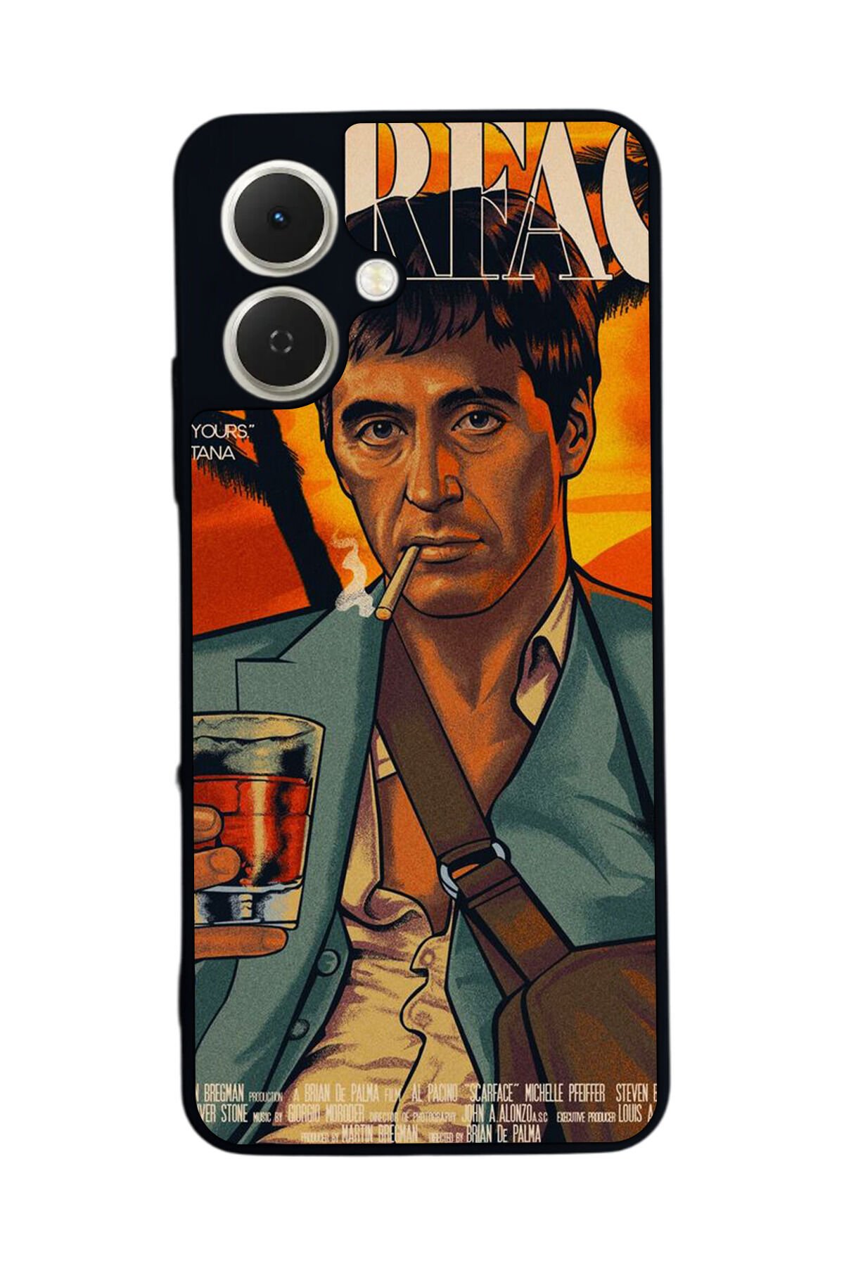 Tecno Spark GO 2 Uyumlu Scarface Tasarımlı Glossy Premium Kılıf