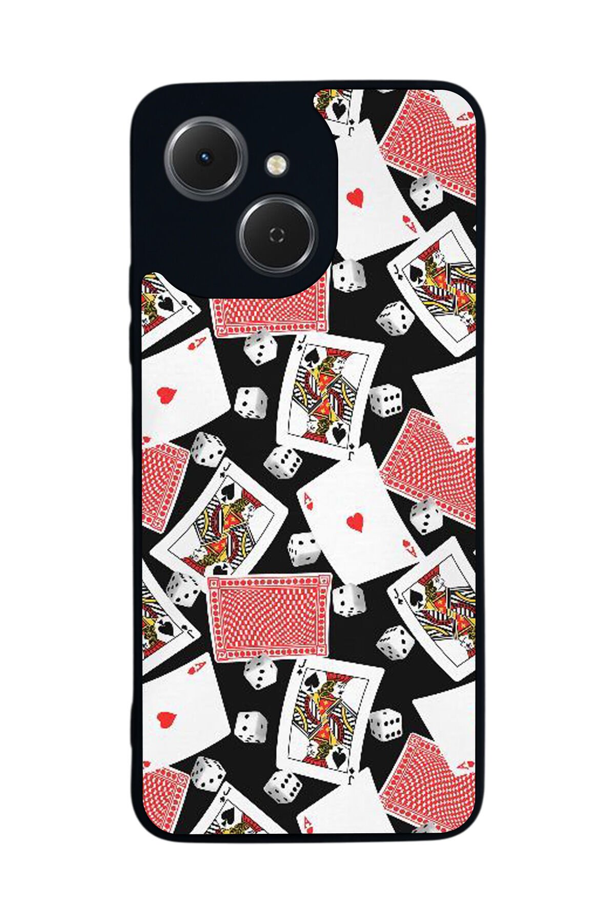 Tecno Spark 40C Uyumlu Kart Tasarımlı Glossy Premium Kılıf